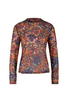 Francie mesh flower top - multi color - 13184