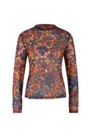 Francie mesh flower top - multi color - 13184
