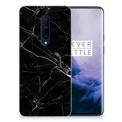 OnePlus 7 Pro | TPU | Siliconen hoesje | Marmer Zwart - Origineel Cadeau Vader