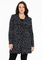 Yoek Lange Blazer CIRCLES | Zwart | Maat 42/44