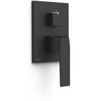 Douchekraan afbouwdeel Tres Slim Exclusive | Inbouw | Mengkraan | 2-weg | Vierkant | Zwart mat