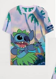 Lilo & Stitch All Over Print T-Shirt Size L