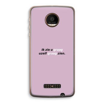 uzelf graag zien: Motorola Moto Z Force Transparant Hoesje