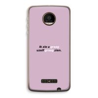uzelf graag zien: Motorola Moto Z Force Transparant Hoesje