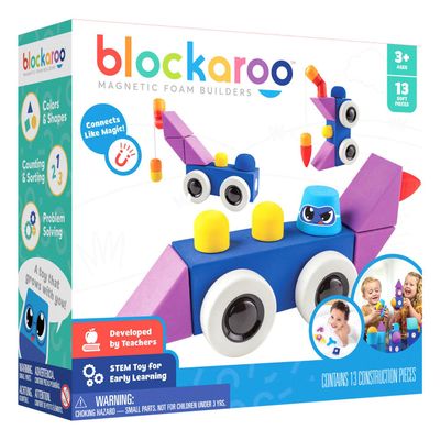 Blockaroo magnetische foam blokken voertuigen, 13dlg.