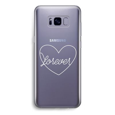 Forever heart pastel: Samsung Galaxy S8 Transparant Hoesje