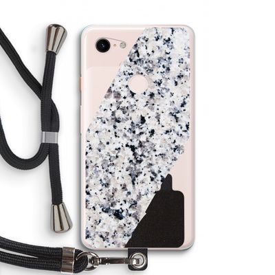 Gespikkelde marmer: Pixel 3 XL Transparant Hoesje met koord