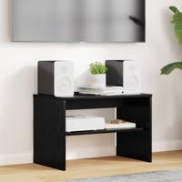 TV-kast Zwart Eiken 60 x 35 x 40 cm Bewerkt hout