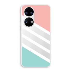 Strepen pastel: Huawei P50 Transparant Hoesje