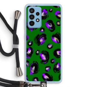 Green Cheetah: Samsung Galaxy A52 Transparant Hoesje met koord