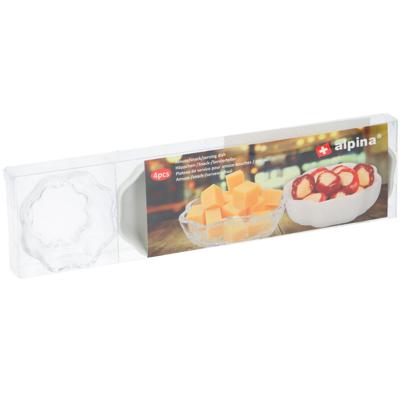 Alpina amuse tapas serveerschaaltjes - Set van 4x stuks - Keuken - Serveerschaaltjes - Snacks