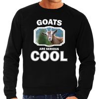 Dieren geit sweater zwart heren - goats are cool trui - thumbnail