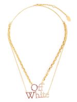 Off-White collier à pendentif logo - Or