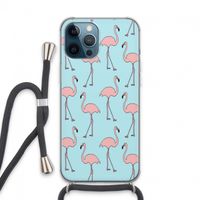 Anything Flamingoes: iPhone 13 Pro Max Transparant Hoesje met koord