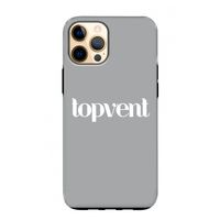 Topvent Grijs Wit: iPhone 12 Pro Max Tough Case
