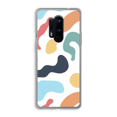 Memphis Shapes Blue: OnePlus 8 Pro Transparant Hoesje