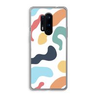 Memphis Shapes Blue: OnePlus 8 Pro Transparant Hoesje