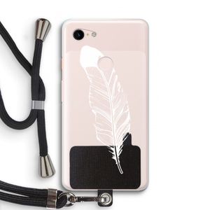 Pluim: Pixel 3 XL Transparant Hoesje met koord