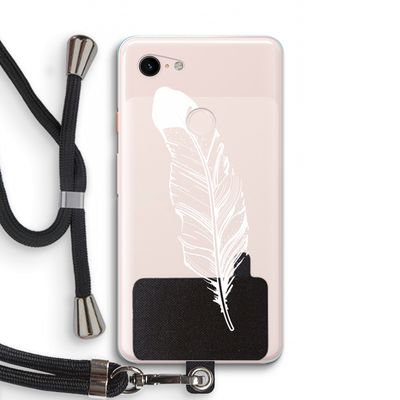 Pluim: Pixel 3 XL Transparant Hoesje met koord