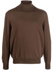 D4.0 pull en laine vierge à col roulé - Marron