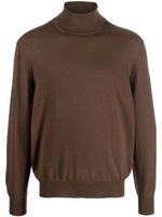 D4.0 pull en laine vierge à col roulé - Marron