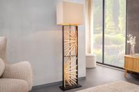 Handgemaakte vloerlamp EUPHORIA 165cm naturel longan hout beige met lampenkap - 44688 Handgemaakte vloerlamp EUPHORIA 165cm naturel longan hout beige met lampenkap - 44688