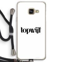 Topwijf Wit: Samsung Galaxy A3 (2016) Transparant Hoesje met koord