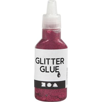 Creativ Company Glitterlijm, roze, 25 ml/ 1 fles