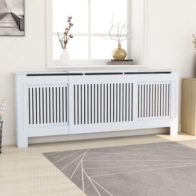 VidaXL Radiatorombouw 205 cm mdf wit