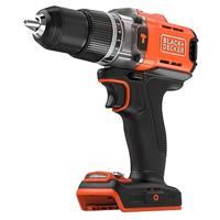 Black & Decker Accu-klopboor/schroefmachine 2 snelheden Brushless, Incl. koffer, Zonder accu, Zonder lader, Incl. accessoires