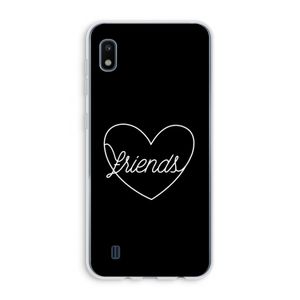 Friends heart black: Samsung Galaxy A10 Transparant Hoesje