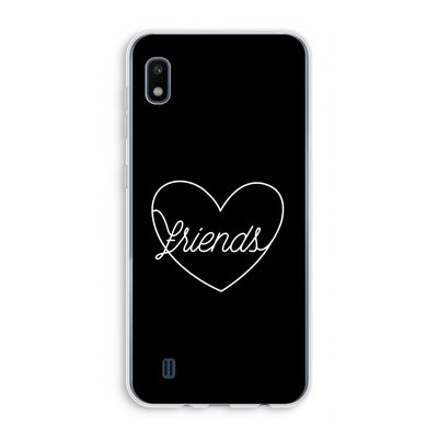 Friends heart black: Samsung Galaxy A10 Transparant Hoesje
