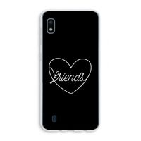 Friends heart black: Samsung Galaxy A10 Transparant Hoesje