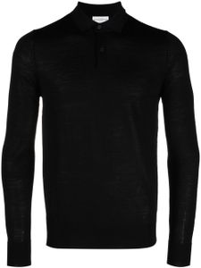 Ballantyne fine-knit wool polo shirt - Noir