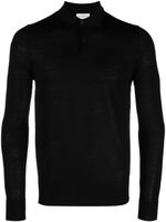 Ballantyne fine-knit wool polo shirt - Noir - thumbnail