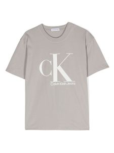 Calvin Klein Kids t-shirt en coton à logo imprimé - Vert