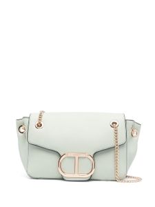 TWINSET sac porté épaule à plaque logo - Vert