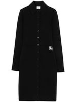 Burberry robe en maille à motif Equestrian Knight - Noir