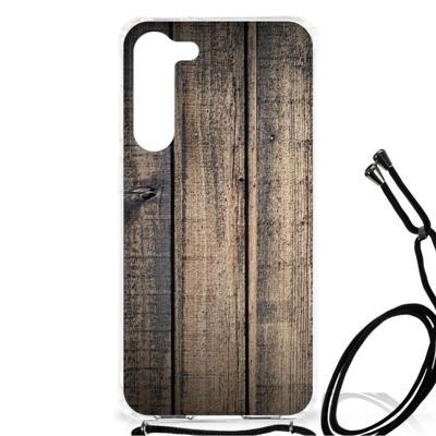 Samsung Galaxy S23 Plus Stevig Telefoonhoesje Steigerhout Samsung Galaxy S23 Plus Stevig Telefoonhoesje Steigerhout