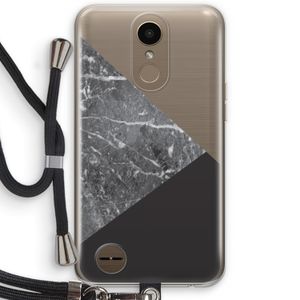 Combinatie marmer: LG K10 (2017) Transparant Hoesje met koord