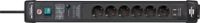 Brennenstuhl 1951160606 Stekkerdoos 6 Sockets | Premium Line | 2x USB-A | Aan/Uit Schakelaar | Overspanningsbeveiliging | Zwart | 3 meter - thumbnail