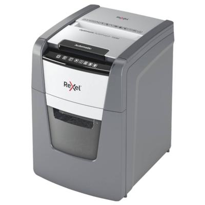 Rexel Optimum AutoFeed+ 100M Papierversnipperaar Micro cut 2 x 15 mm 34 l Aantal bladen (max.): 100 vellen Ook geschikt voor Paperclips, Nietjes, Creditcards