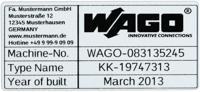 WAGO 210-804 210-804 Etiketten voor thermotransferprinter Markeringsvlak: 99 x 44 mm Zilver Aantal markeringen: 500 500 stuk(s) - thumbnail