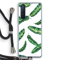 Lange bladeren: Sony Xperia 5 II Transparant Hoesje met koord