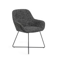 Jesper Home Eetkamerstoel 'Kushi' Cross Black, kleur Skyfall Jesper Home Eetkamerstoel 'Kushi' Cross Black, kleur Skyfall