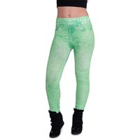 Denim Legging Neon Groen - thumbnail