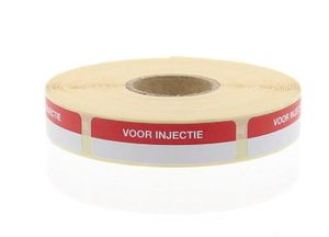 Strooketiket voor injectie 44 x 11mm