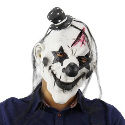 Halloween Festival partij Latex Devil bang masker Clown hoofddeksels met haar