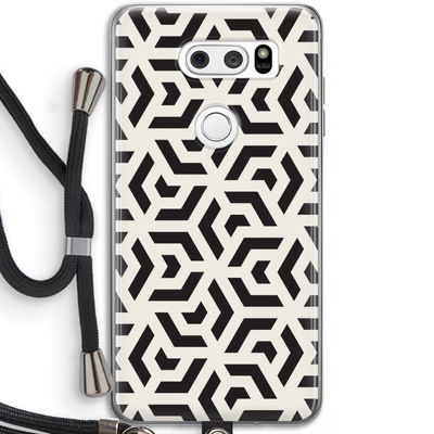 Crazy pattern: LG V30 Transparant Hoesje met koord