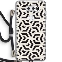 Crazy pattern: LG V30 Transparant Hoesje met koord